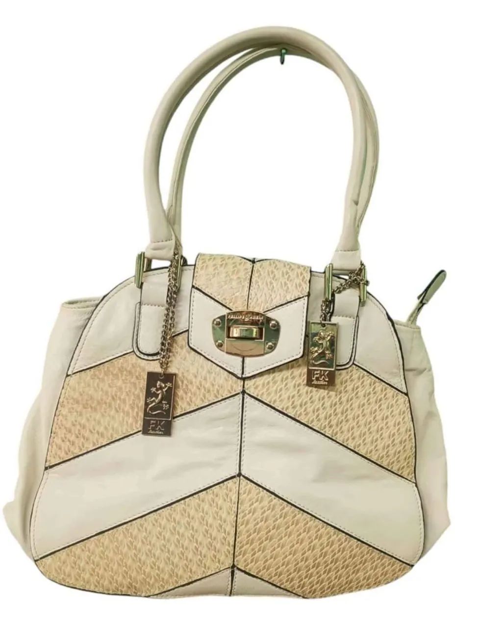 Bolsa de mão FK Leather - Bege
