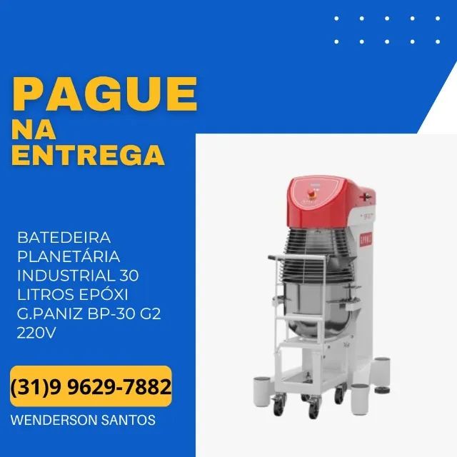  Batedeira Planetária Industrial 30 Litros Epóxi G.Paniz BP-30 G2  Nova