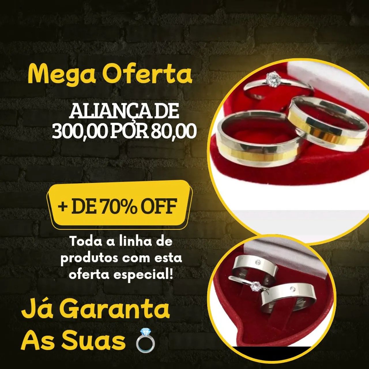 Alianças de Casamento - banhada  18k - 70% OFF - Foto 4