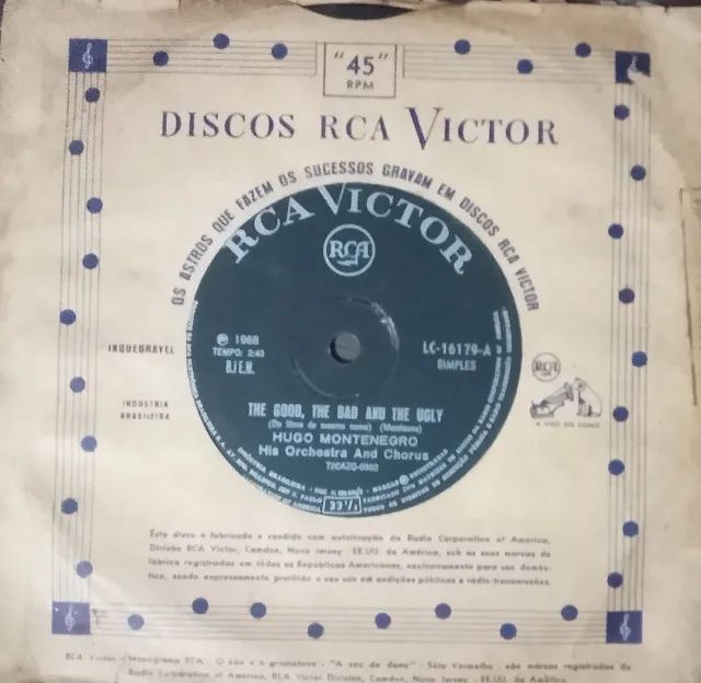 Disco de 1968 do Hugo Montenegro - His Orchestra And Chorus