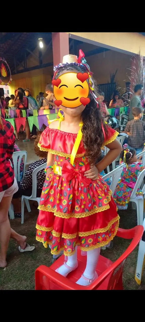 Vestido Festa Junina Infantil 5 a 6 anos
