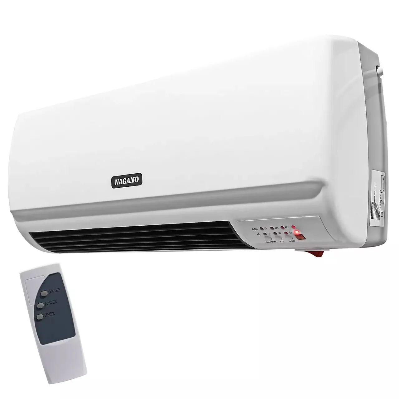 Aquecedor de Parede Elétrico 2 em 1 com Timer 2000W 110v