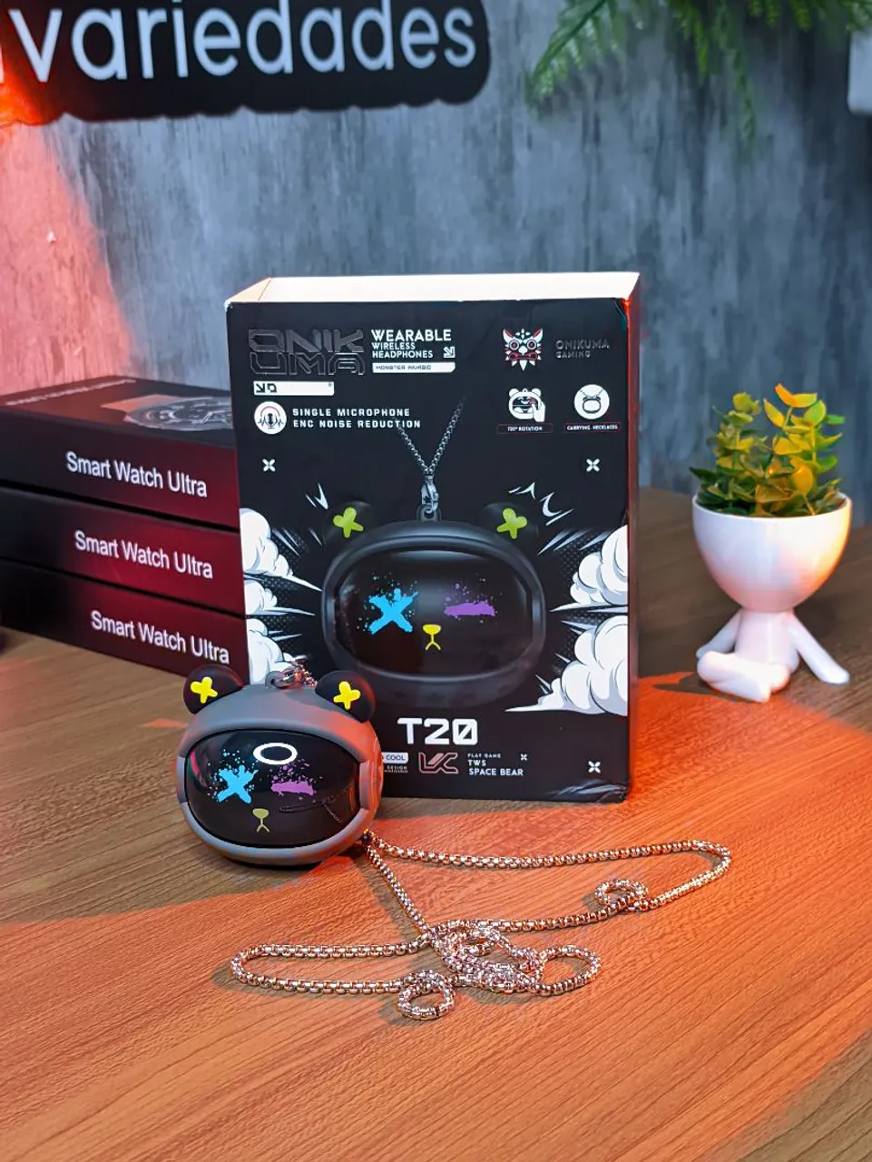 FONE DE OUVIDO BLUETOOTH GAMER KAWAII ONIKUMA T20 ORIGINAL