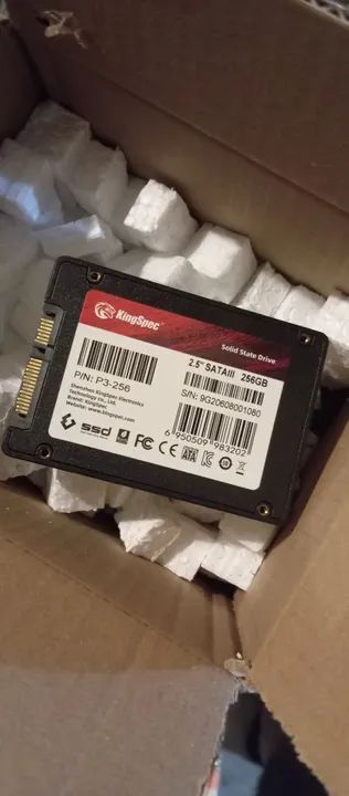 SSD 256GB NOVO ZERADO NA CAIXA