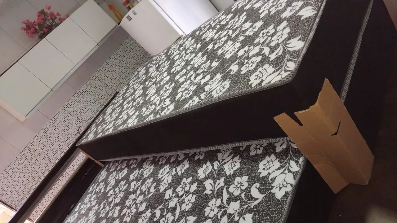 Cama Box solteiro com auxiliar com Estampa Floral - Foto 3