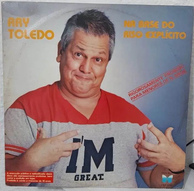 LEIA LP Ary Toledo 1985 Na Base do Riso Explícito (Conservado)