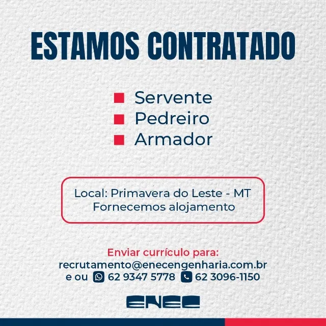 Servente de Obras Com alojamento