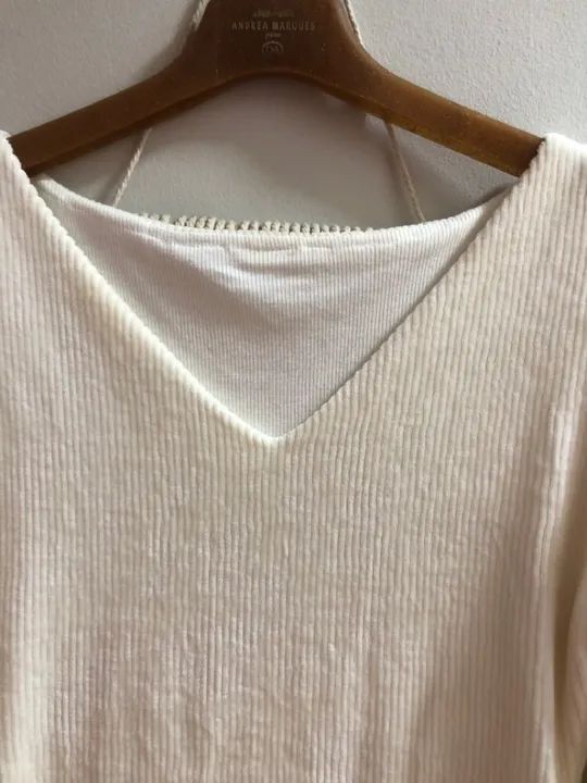 VESTIDO branca de veludo cotelê