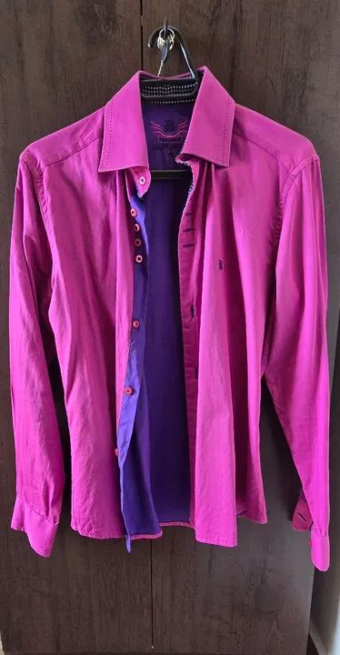 Camisa Social Masculina Rosa