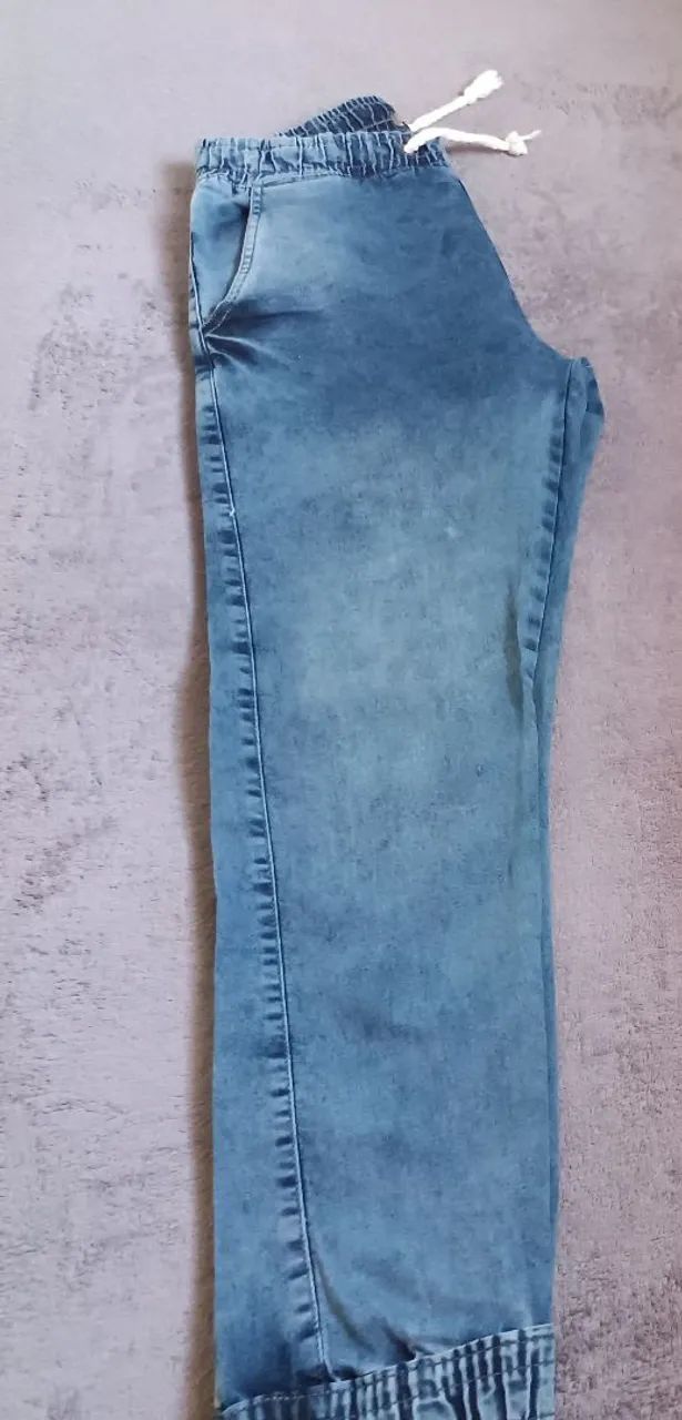 Calça Jeans Jogger P - Foto 3