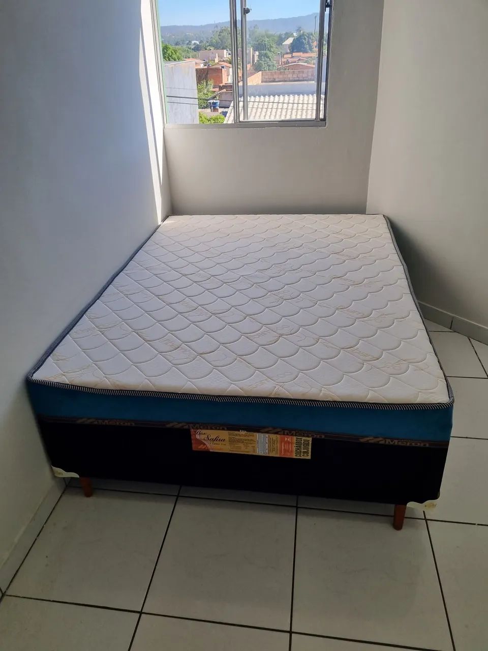 Cama Box Solteiro Meron Safira Azul - Foto 2