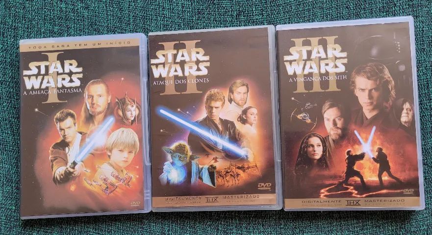03 DVDs  - Star Wars -TRILOGIA