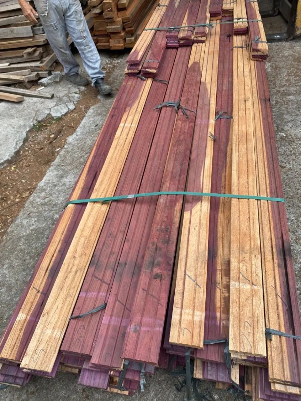 Assoalho de Roxinho mesclado comercial 10cm 