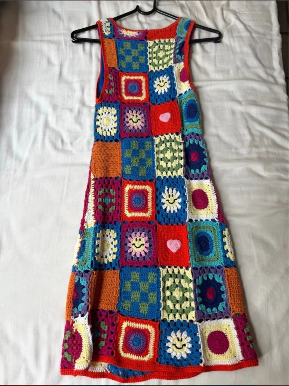 Vestido de Crochê Colorido - Estilo Boho Chic - Foto 2