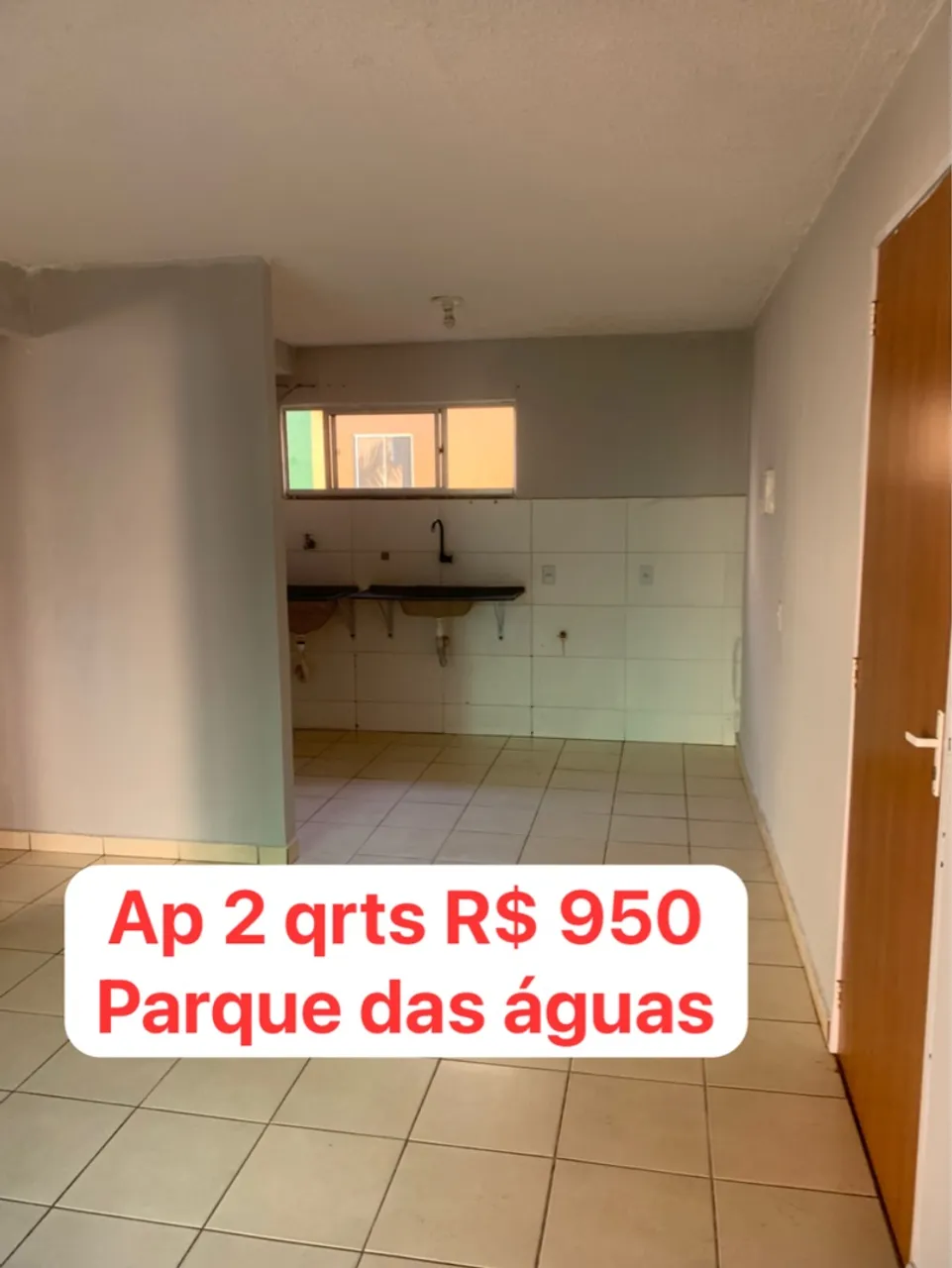 Ap de 2 qrts aparti R$ 950 zap *