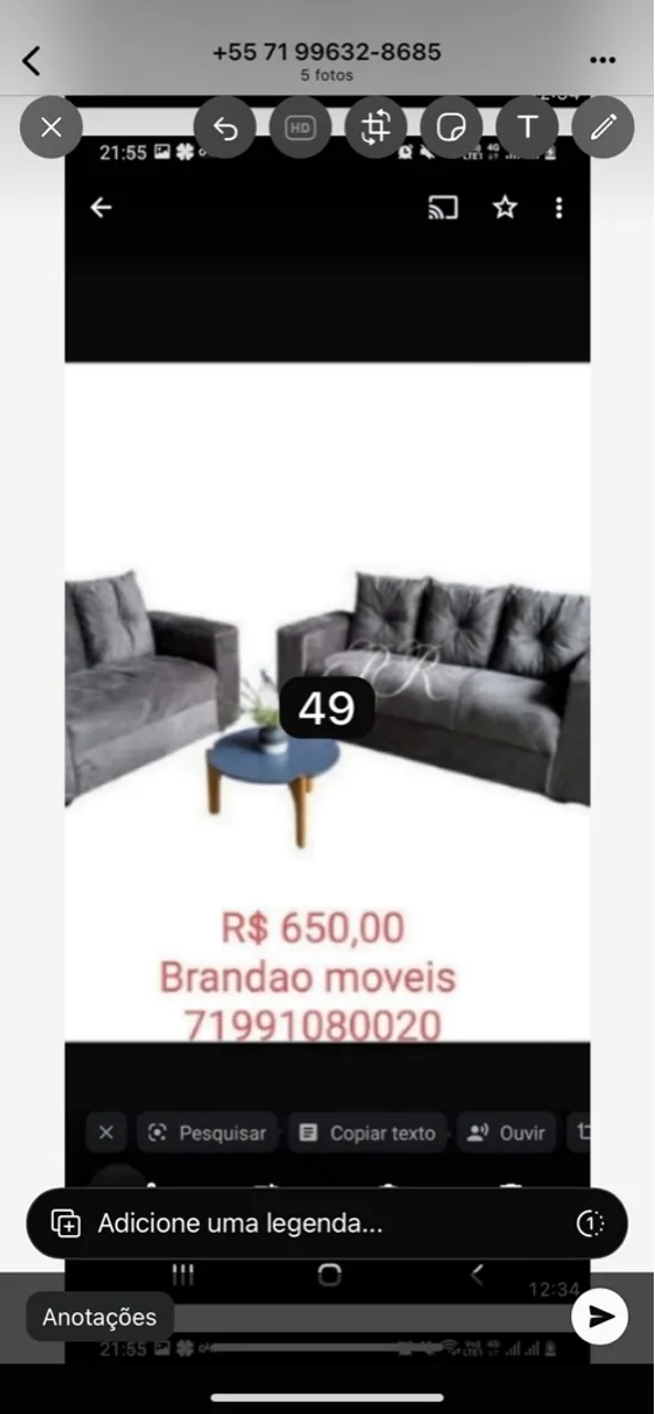 Conjunto de sofá com ótimo preço, venha conferir