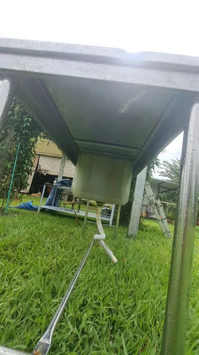 Pia de cozinha industrial em aço inox