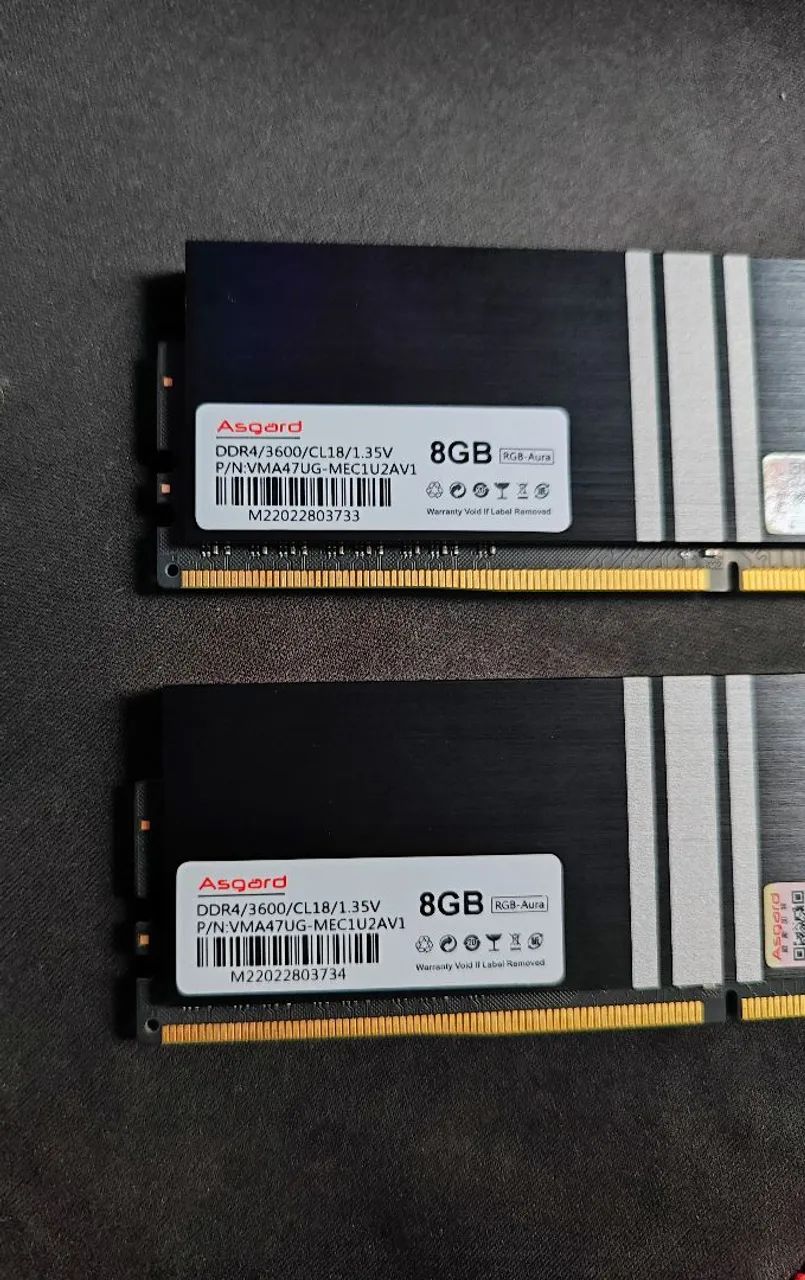 Kit Memória RAM DDR4 Asgard Valkyrie V1 16GB (2x8GB) 3600MHz RGB - Foto 3