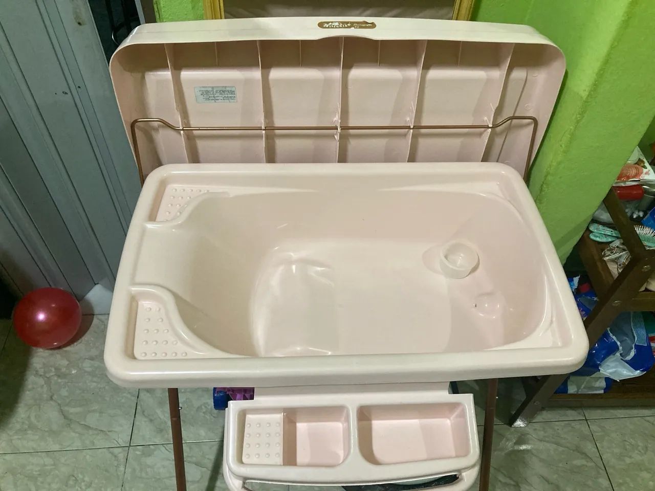 Banheira para bebê com trocador