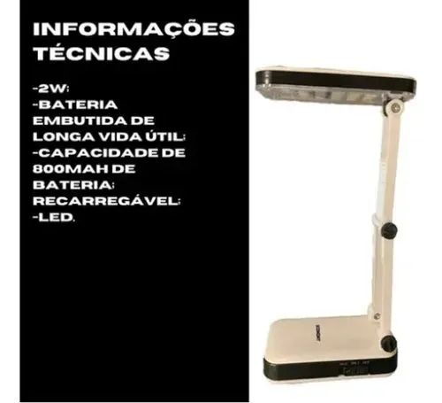 Abajur Articulável LED Recarregável - Foto 3
