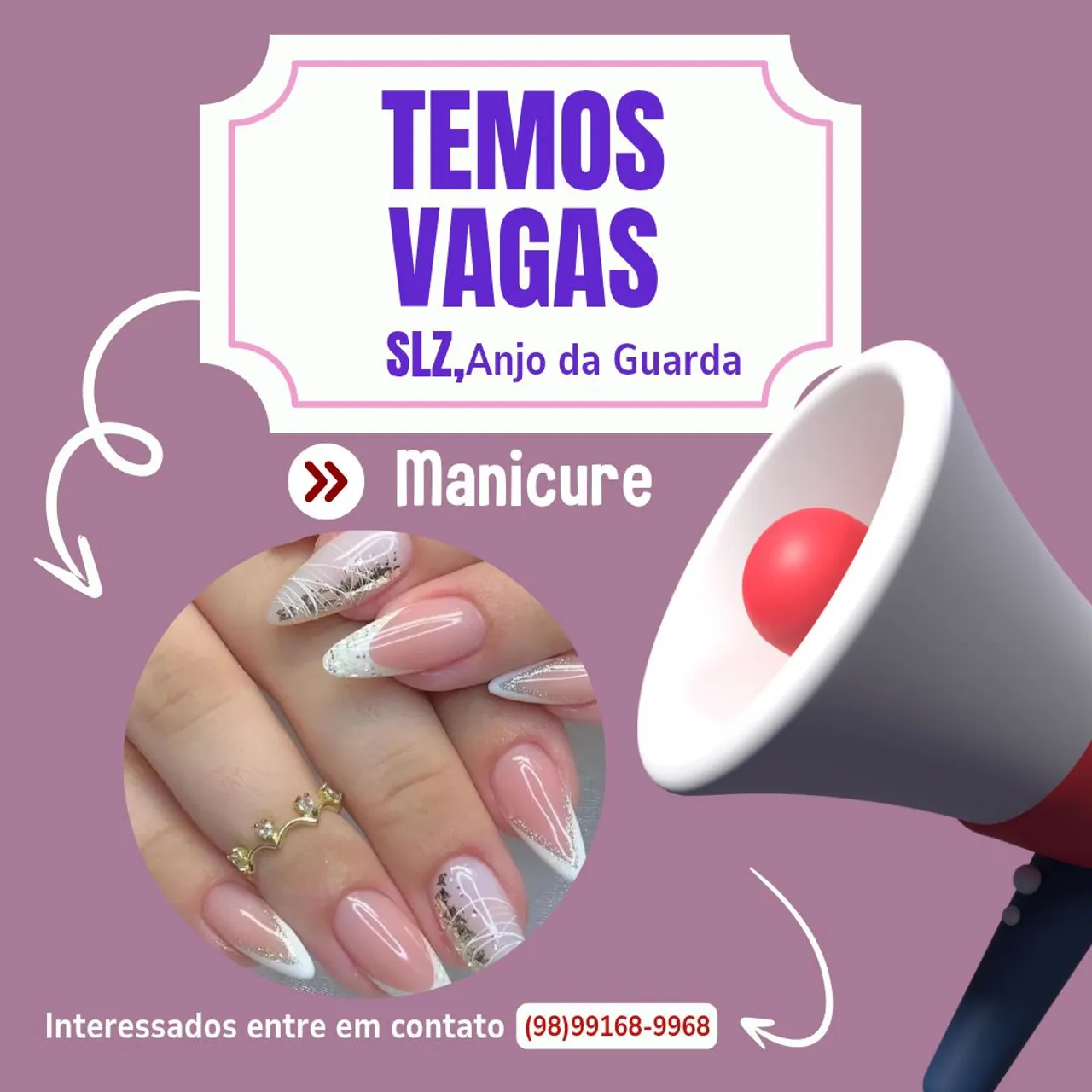 Preciso de manicure imediato 