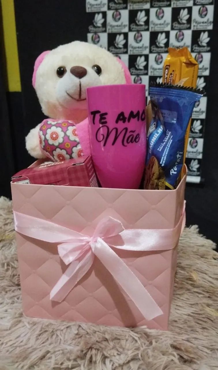 Caixa de Presente para dia das mães com Ursinho de Pelúcia - Foto 4