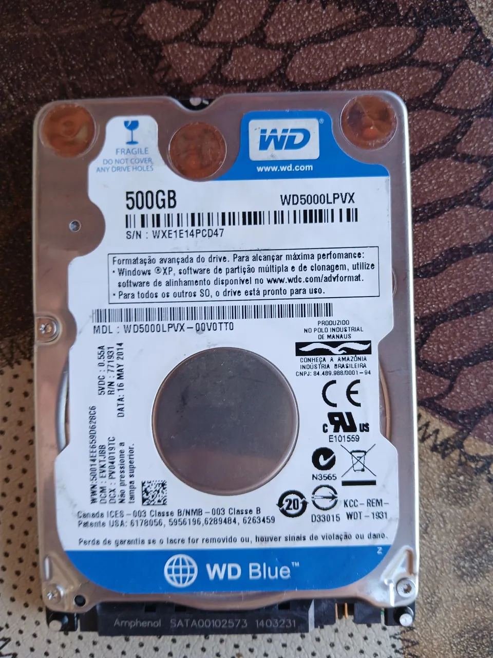 HD 500GB WD Blue