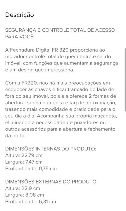 Fechadura digital Intelbras  - Foto 2