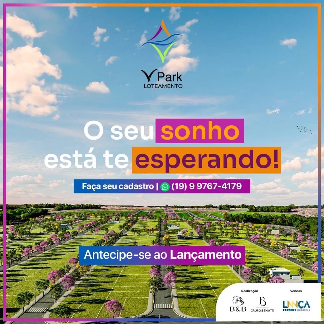 Breve lançamento loteamento V PARK lotes aparti de 160m² - Foto 3
