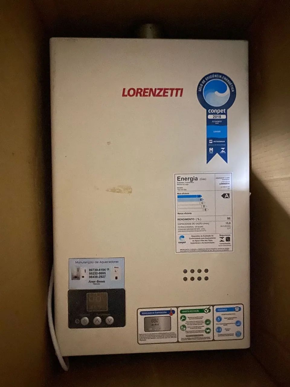 Aquecedor Lz 1600F Lorenzetti a Gás