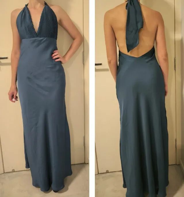 Vestido de festa longo azul - Foto 5