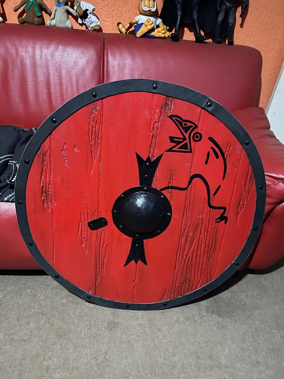 Escudo viking Hagar Madeira 80cm - Foto 3