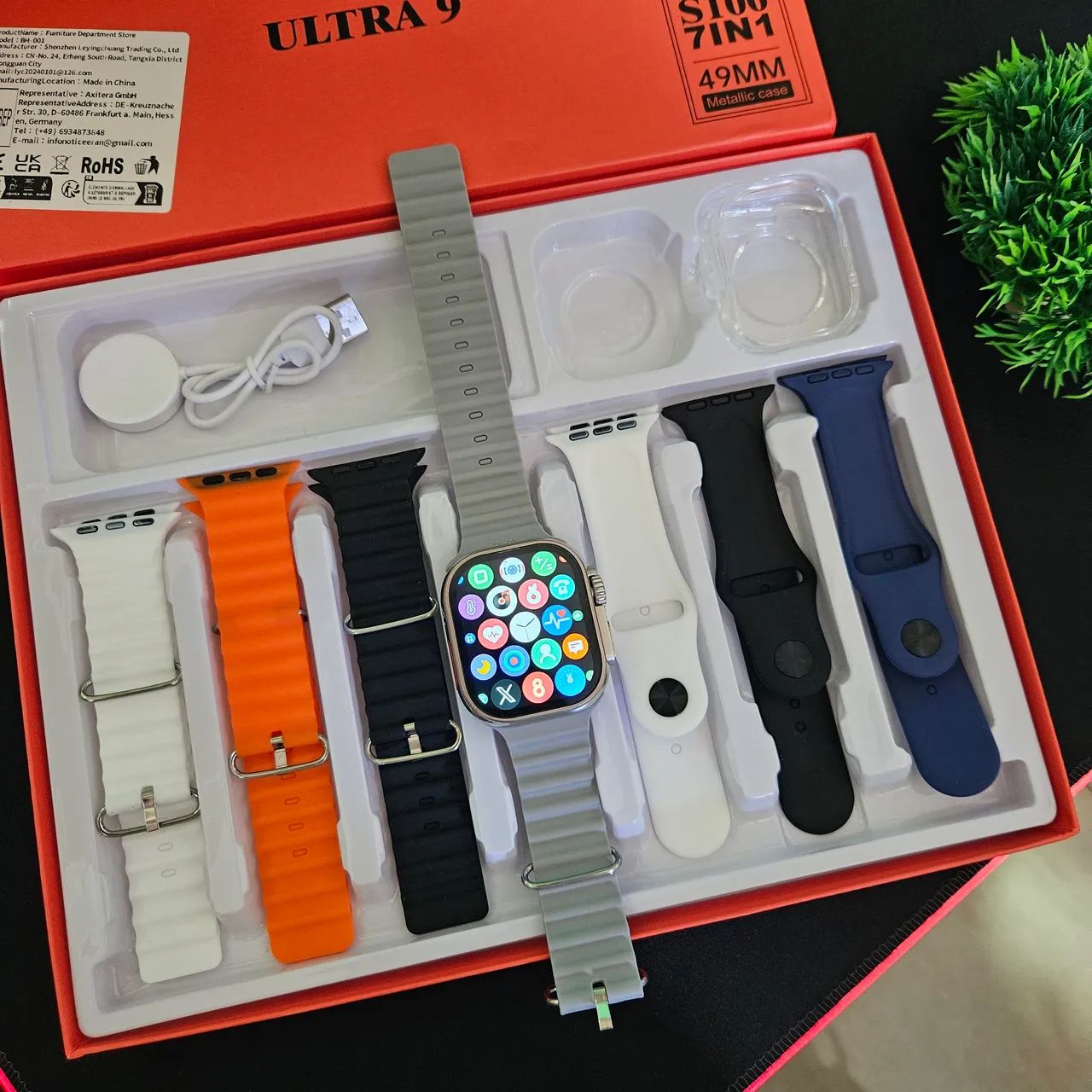 Smartwatch Ultra 2 Kit com 7 Pulseiras Novo 49MM - Foto 2