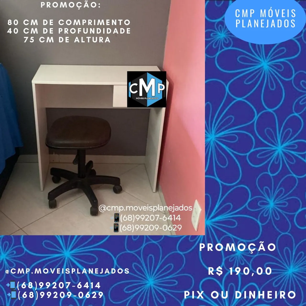 Escrivaninha Compacta em Promoção - CMP Móveis Planejados
