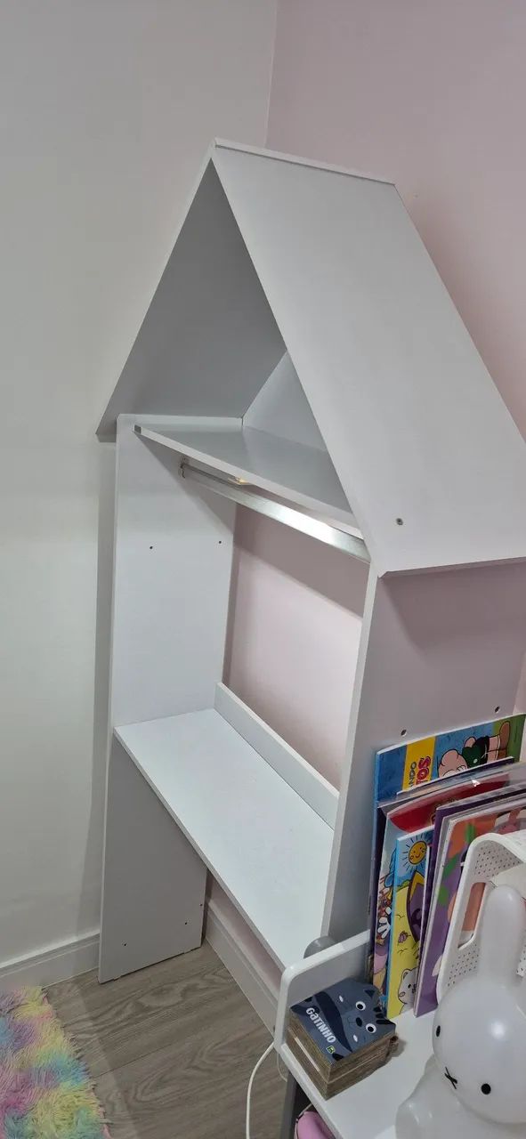 Móvel infantil branco com cabideiro - Foto 4