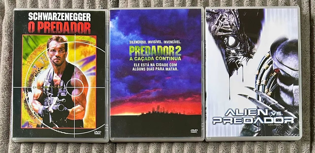 DVDS Lote com 3 O Predador 1 ? 2, Alien VS Predador