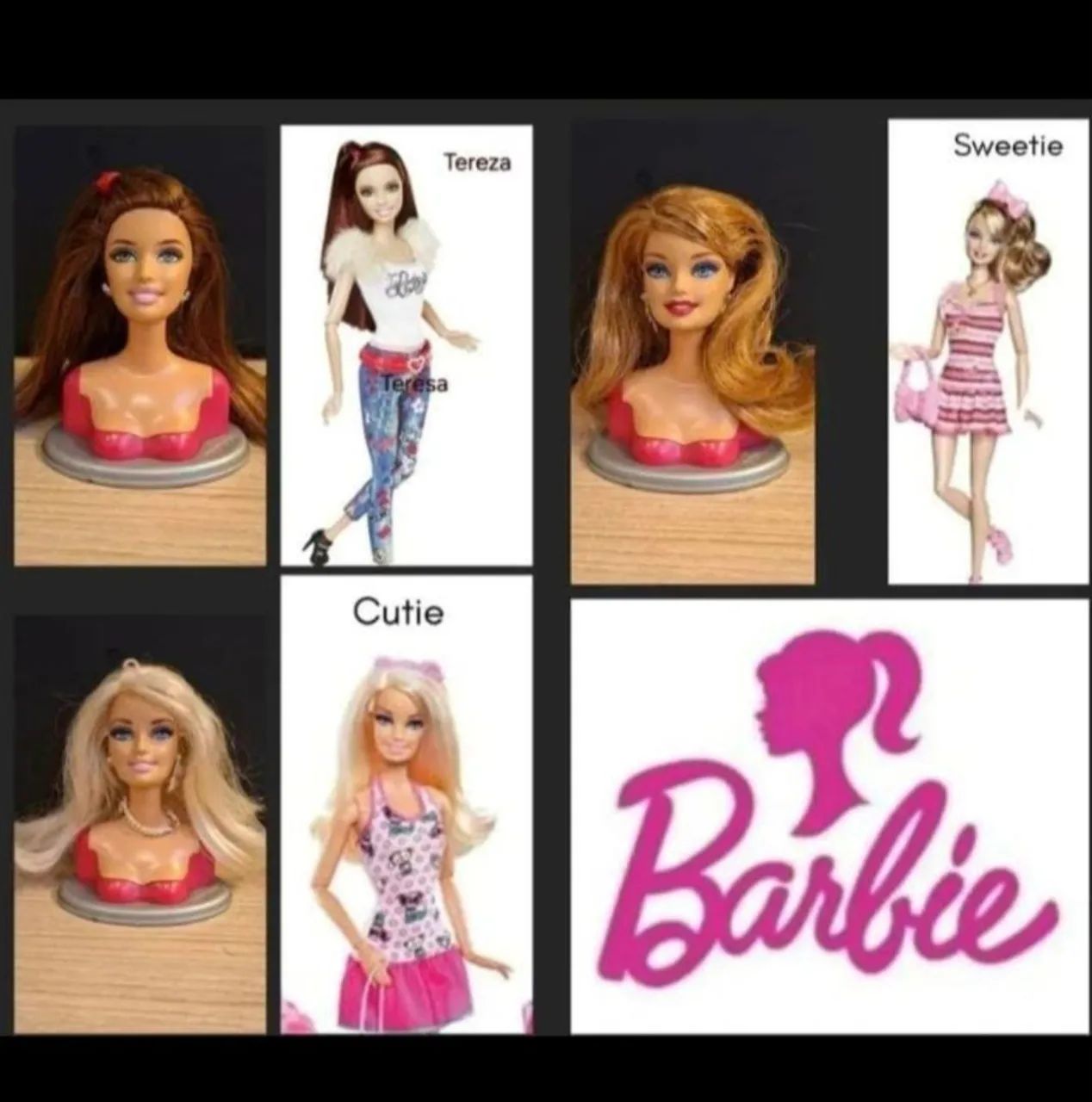 Barbie cabeça avulsa diversas coleções 