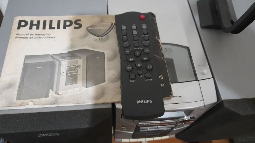 Micro System Philips MC-10 Rádio Vintage Raro e Muito Bom Estado "no estado" - Foto 5