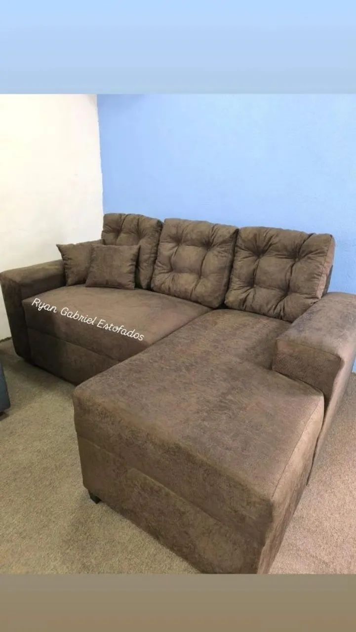Sofá 03 lugares com chaise  - Foto 4
