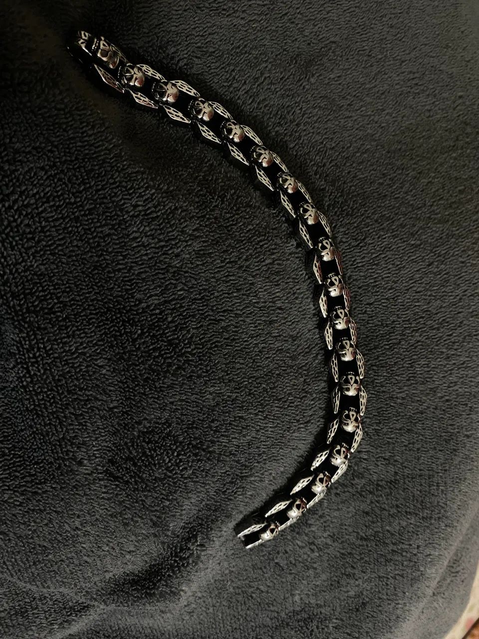 Pulseira de Prata - Caveira