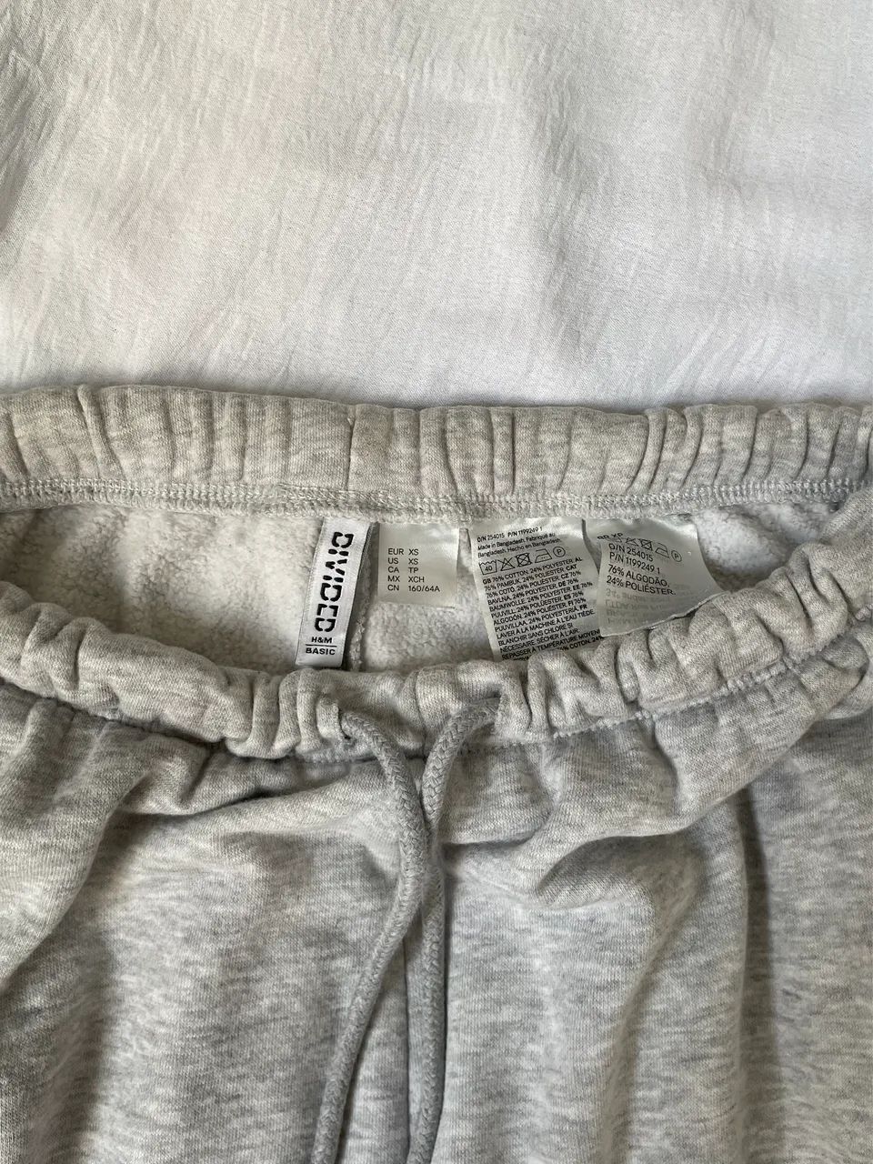 Calça Moletom Wide Leg H&M Divided Cinza Tam PP - Foto 2
