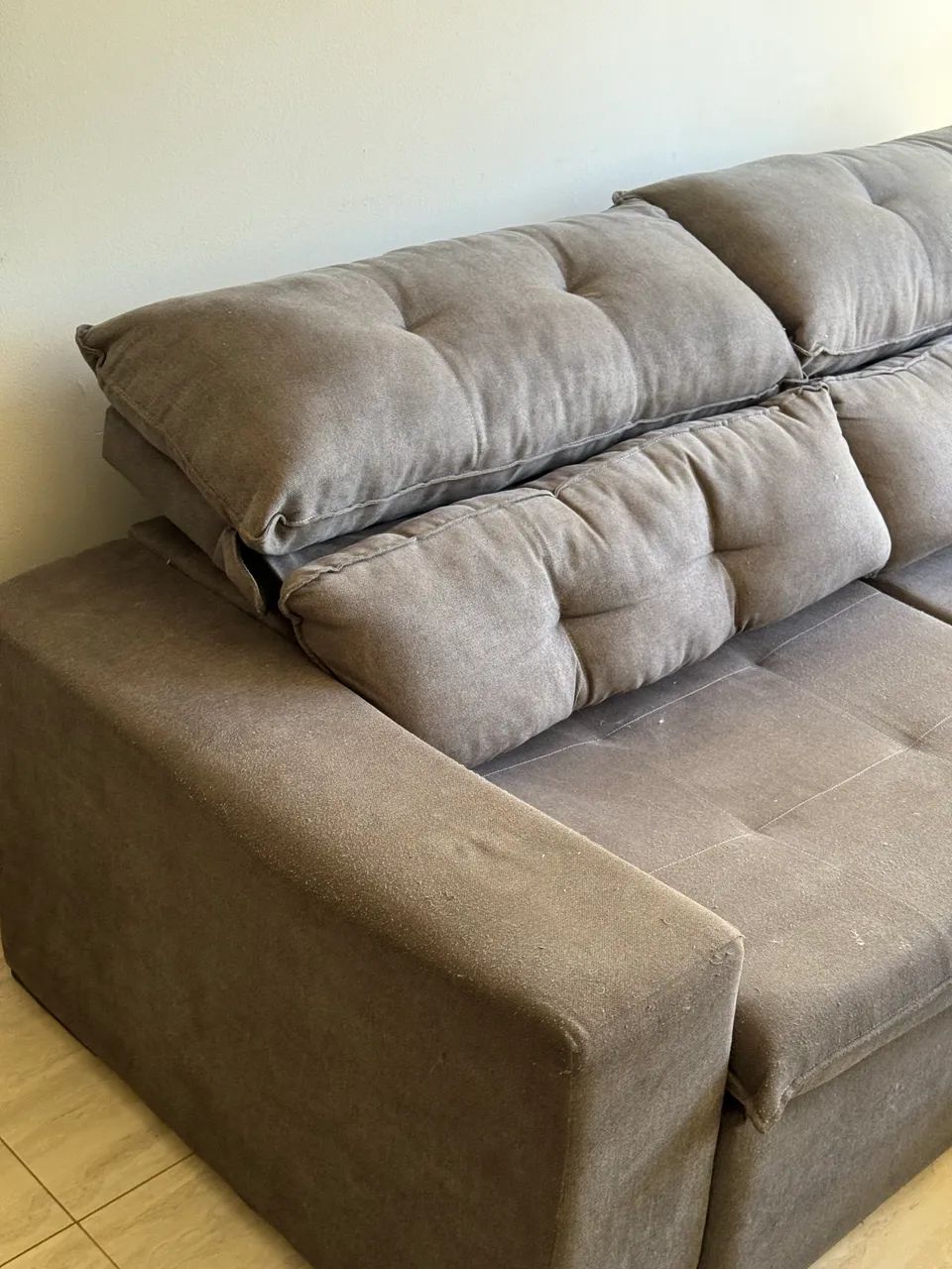 Sofá Retrátil e Reclinável 230cm - Entrego Grátis  - Foto 5