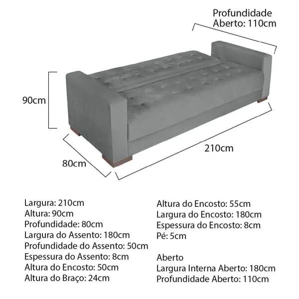 Sofá cama muito novo