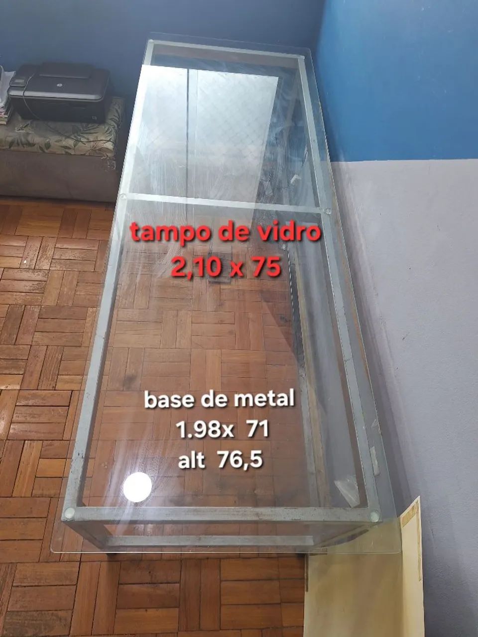 Mesa de vidro/ Estação de trabalho  - Foto 2