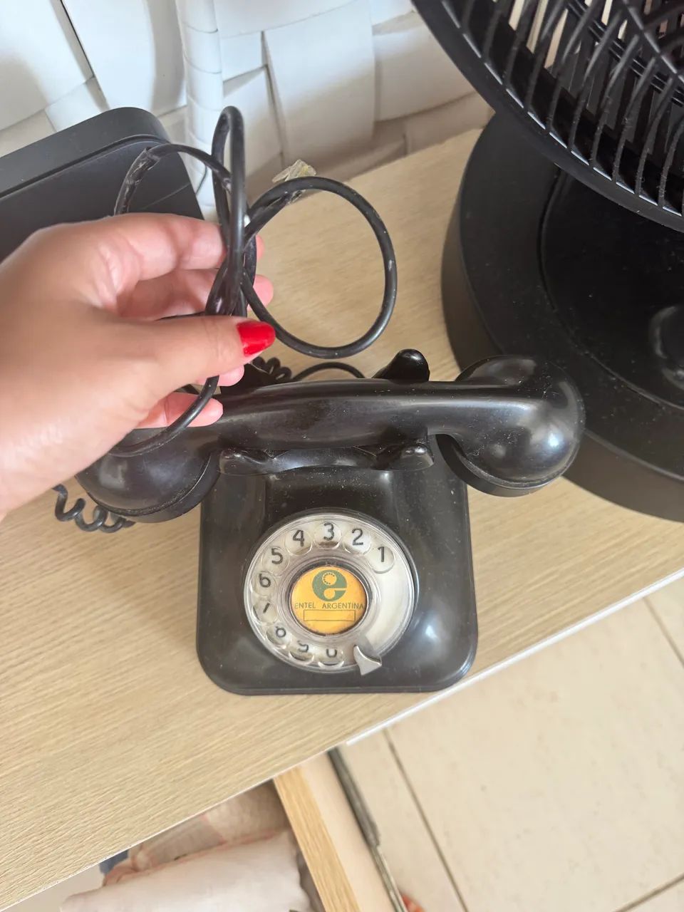 Telefone Antigo de Disco - ENTEL Argentina (Vintage/Decoração)