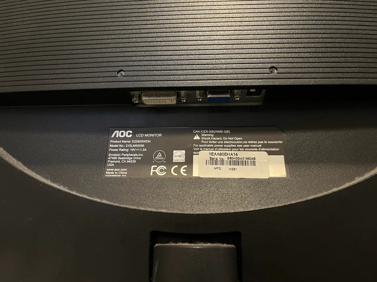 Monitor 21,5 Pol - AOC Full HD 60hz - Foto 2