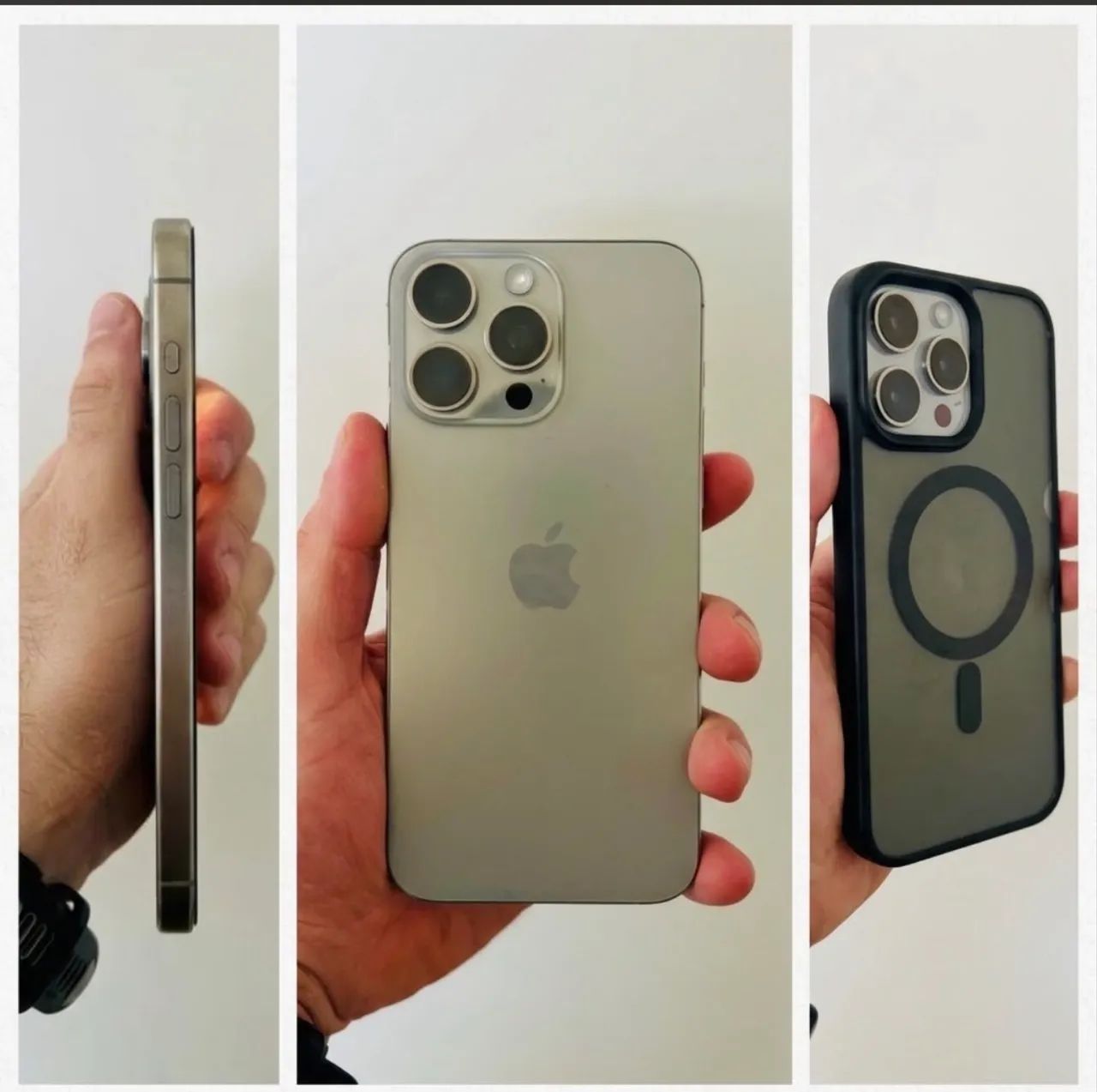 iPhone 15 Pro Max 256GB Titânio Natural - Impecável + Capa X-One - Foto 2