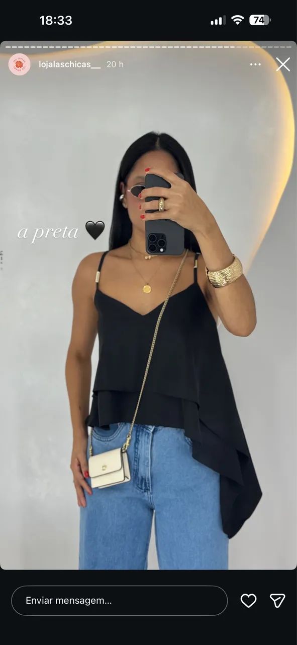 Blusa Assimétrica Preta 