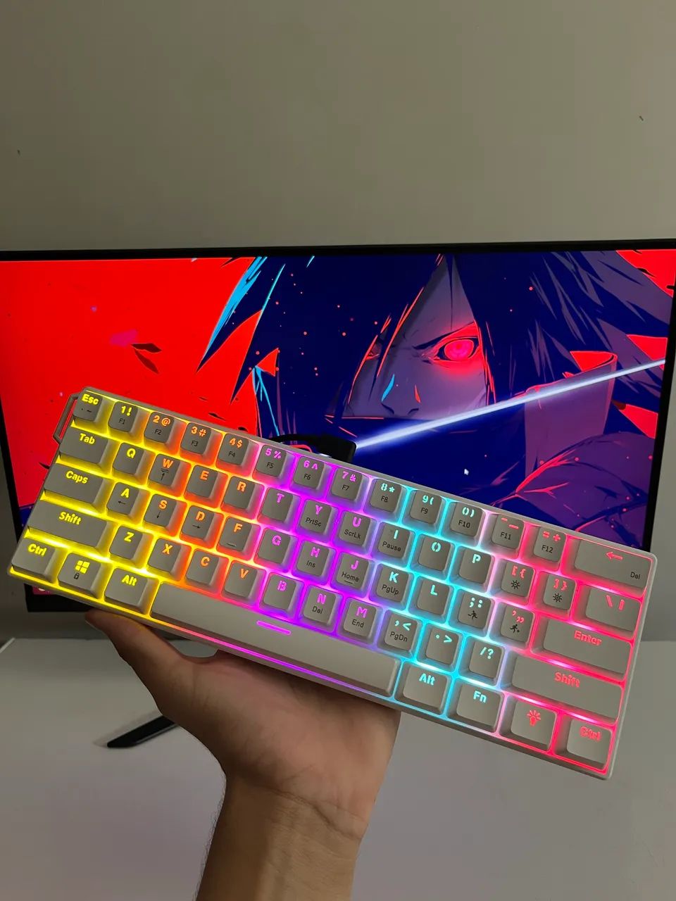 Teclado Mecânico Gamer 60% Ajazz NK61 RGB Switch Red - Novo