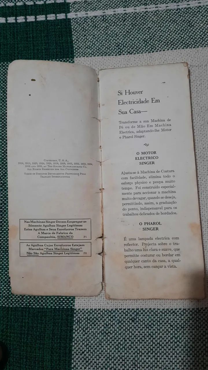 Manual de Instruções Máquina de Costura Singer 15c 1936 (Usado) - Foto 4